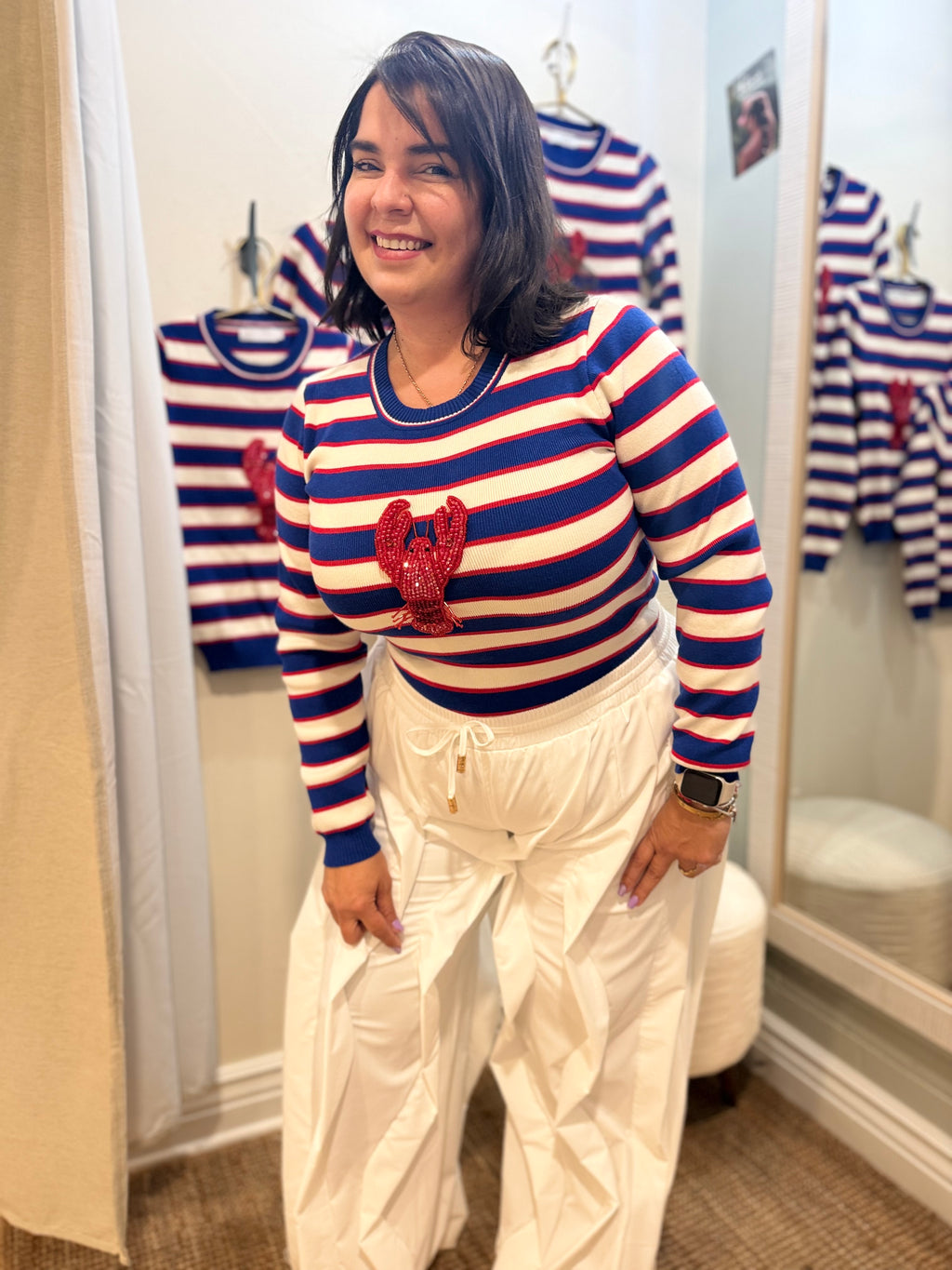 Lobster and Lines Sweater