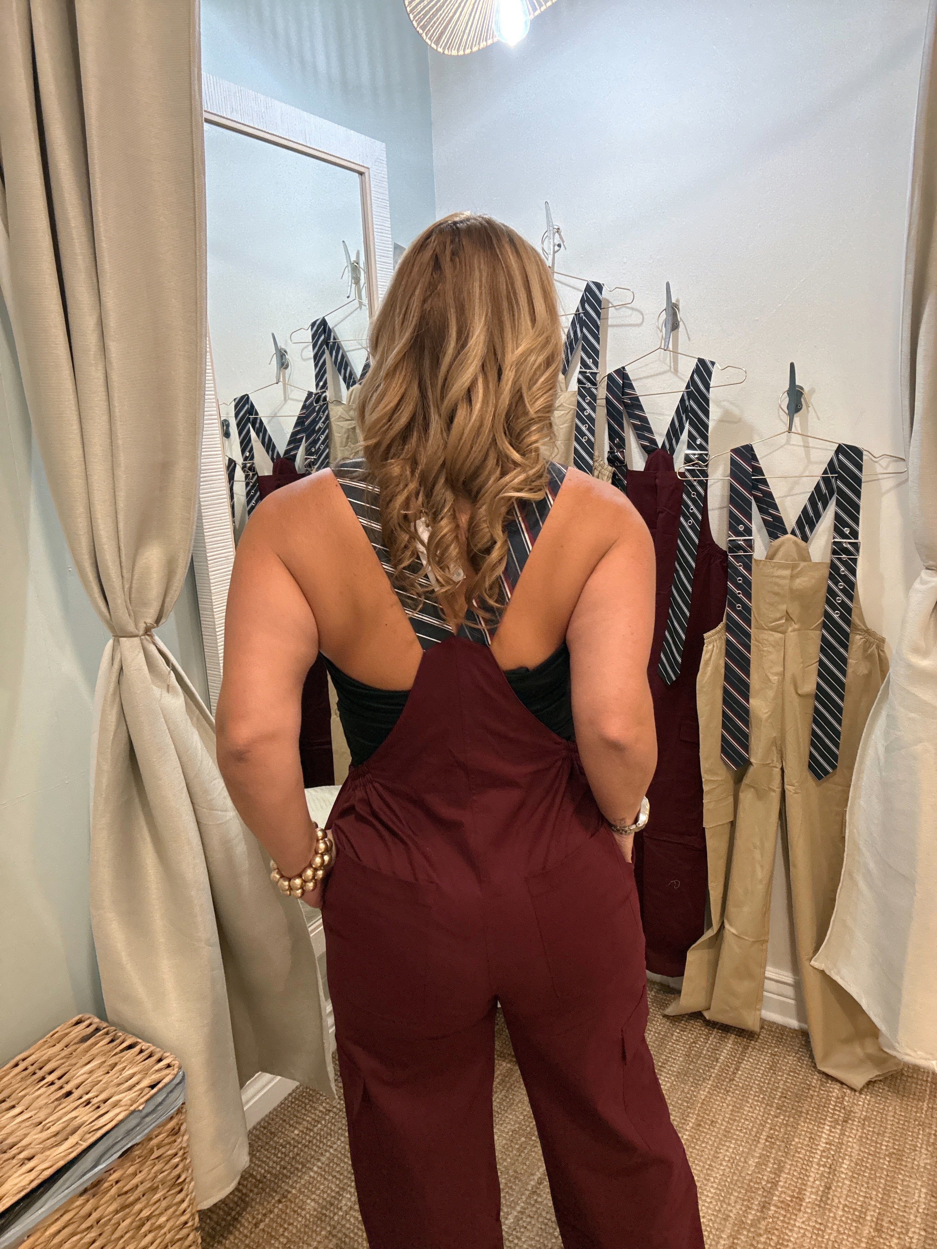 Boss Lady Burgundy Jumpsuit