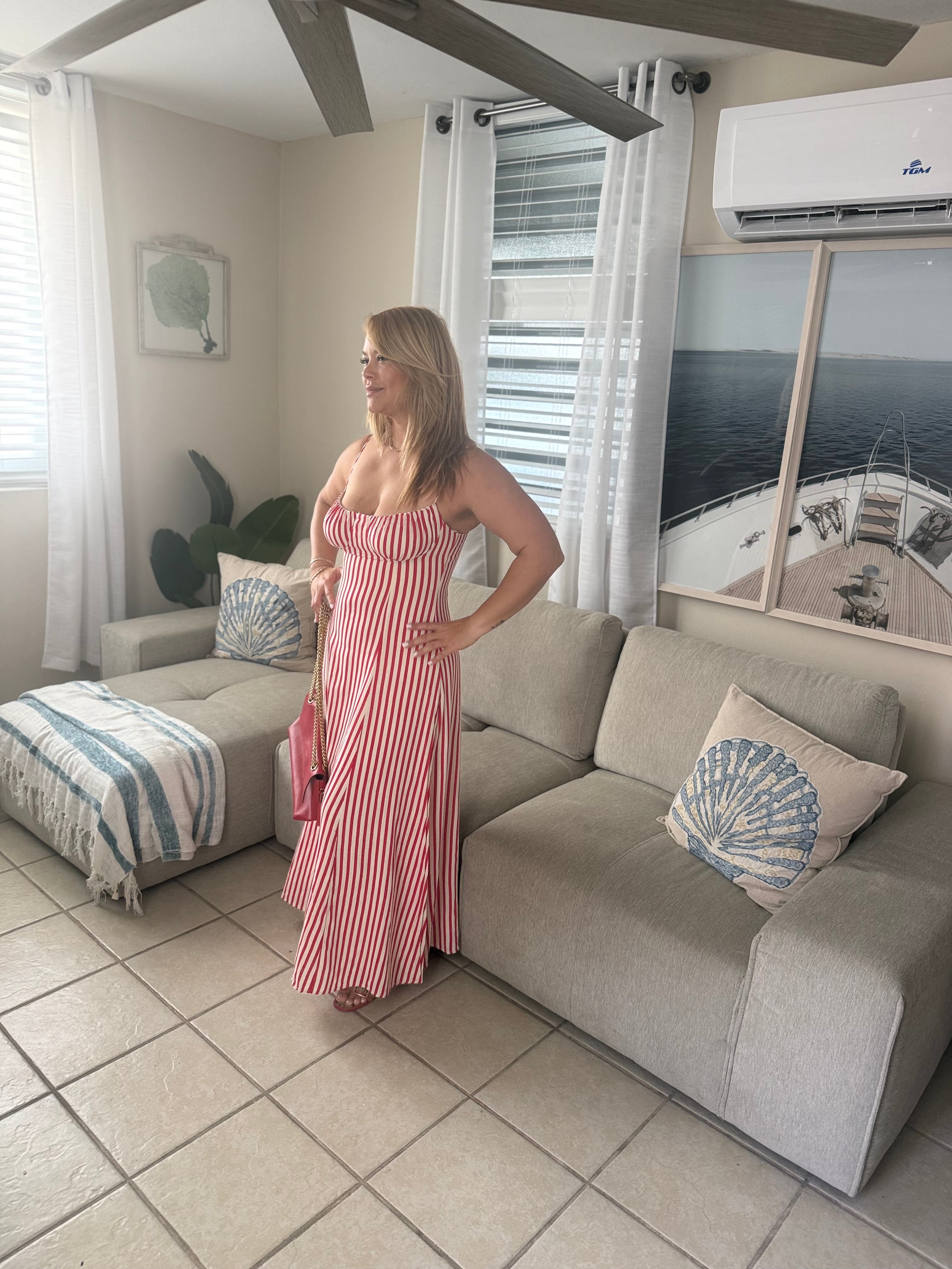Red Stripe Dress