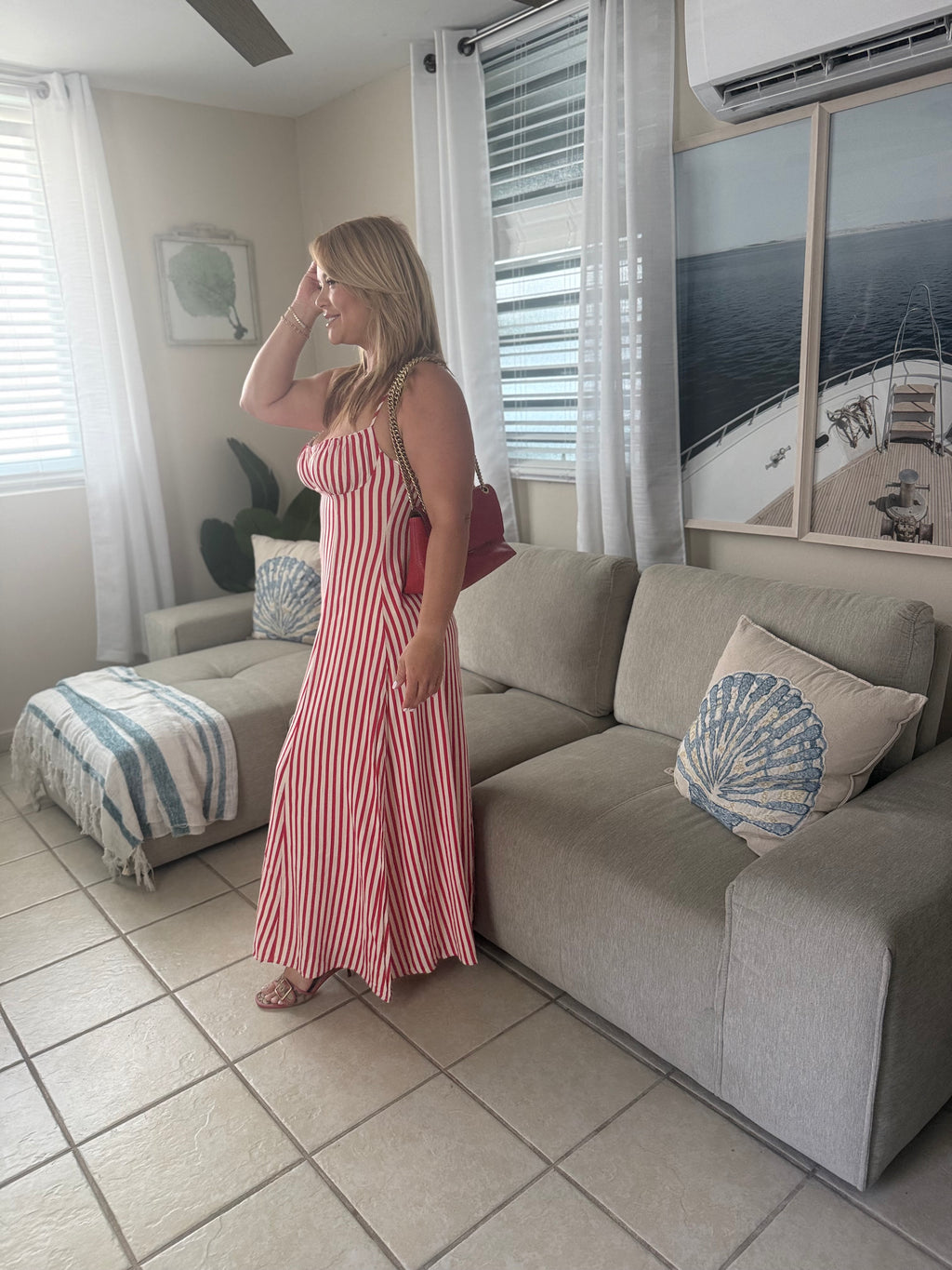 Red Stripe Dress