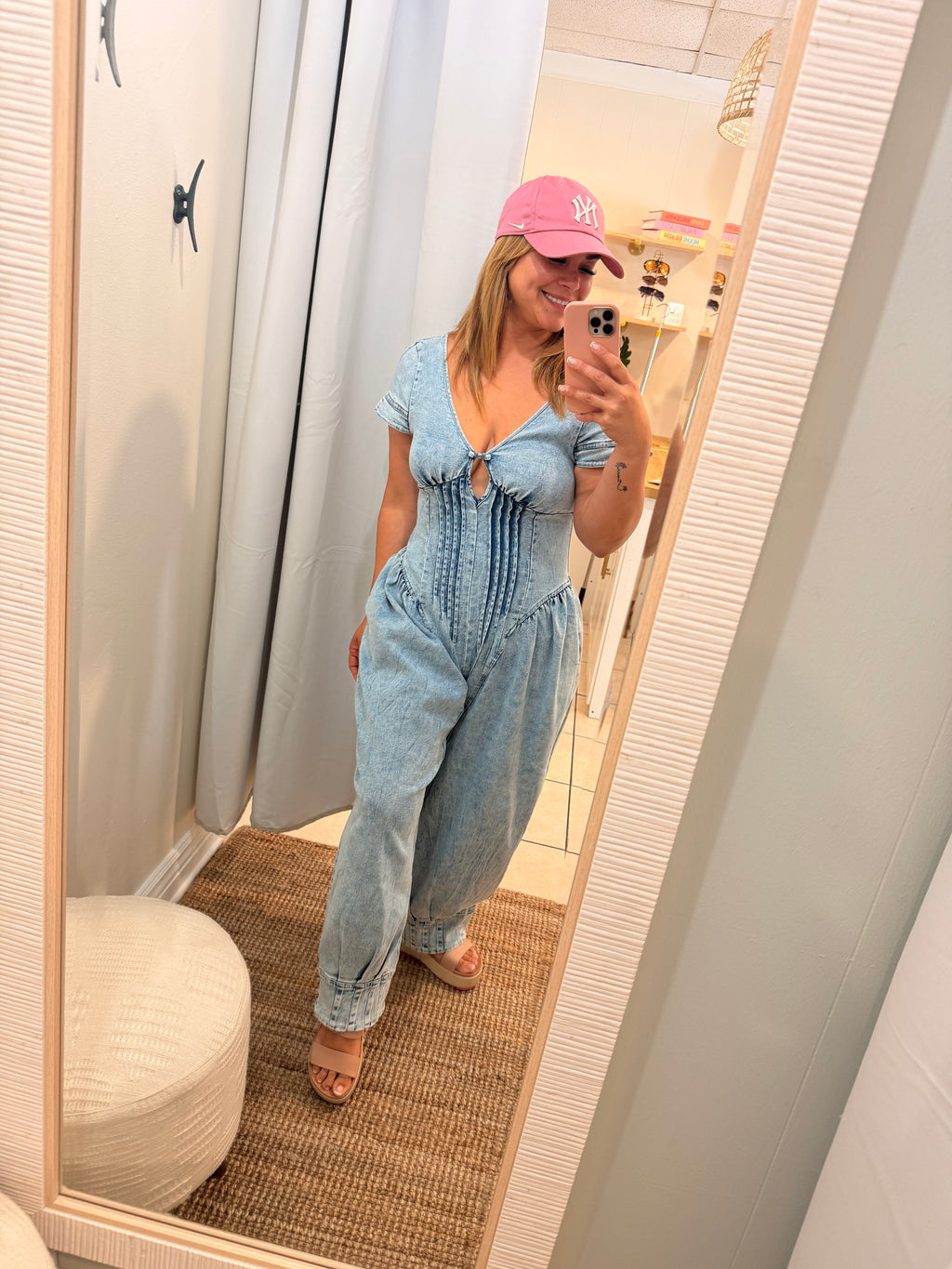 Coastal Denim Barrel Jumpsuit