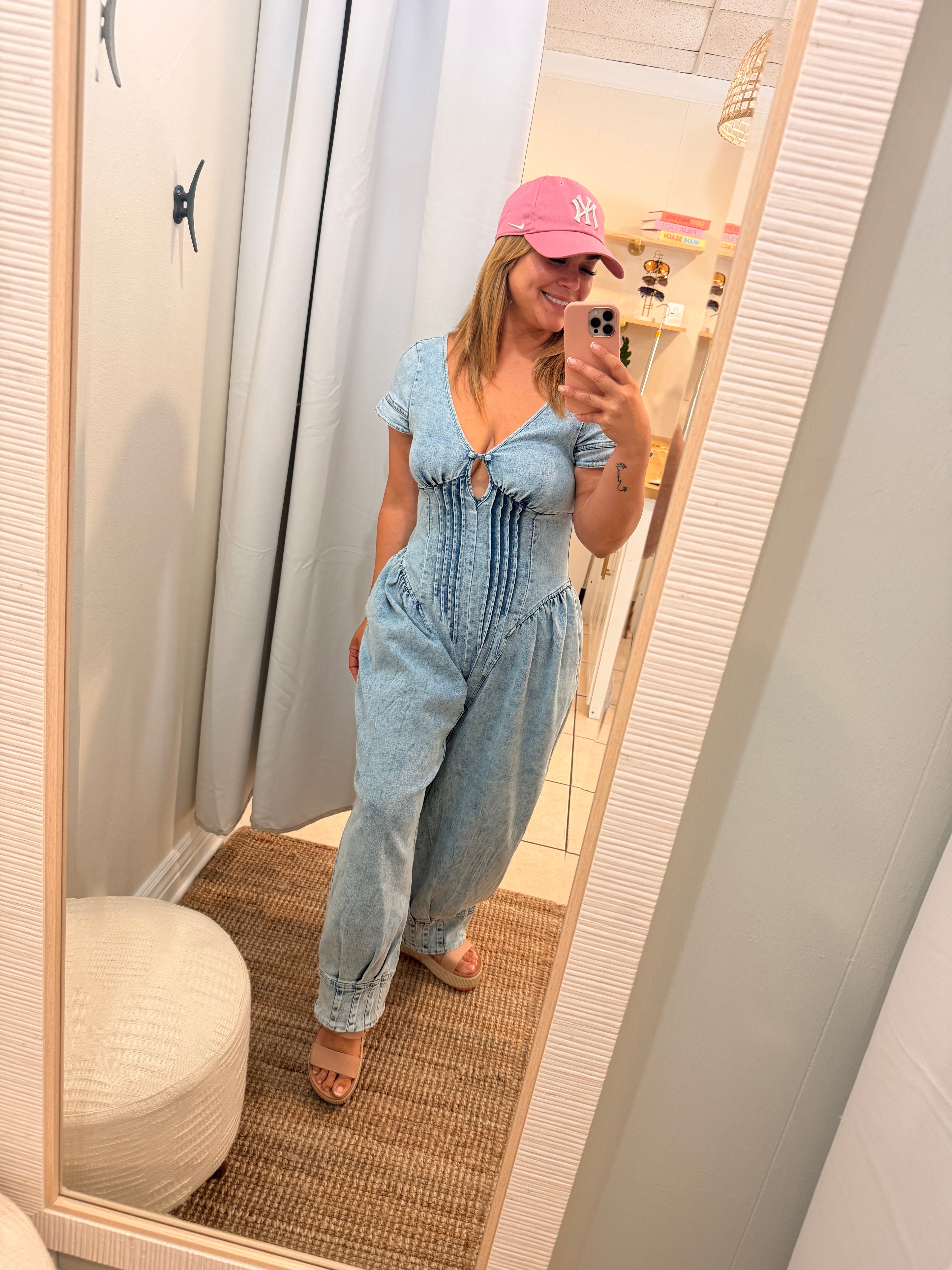 Coastal Denim Barrel Jumpsuit