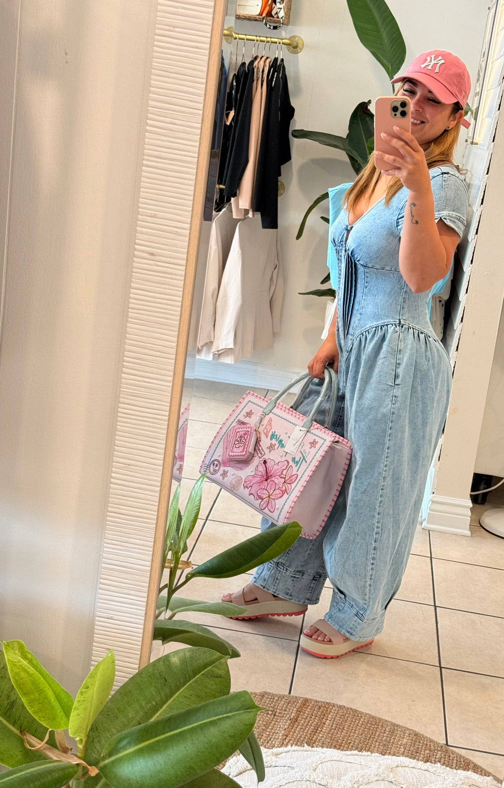 Coastal Denim Barrel Jumpsuit