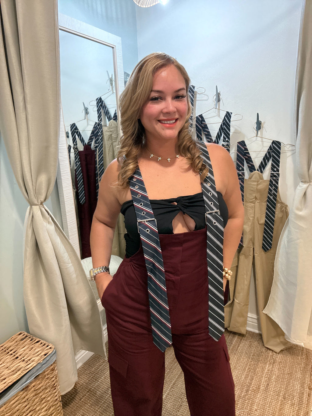Boss Lady Burgundy Jumpsuit