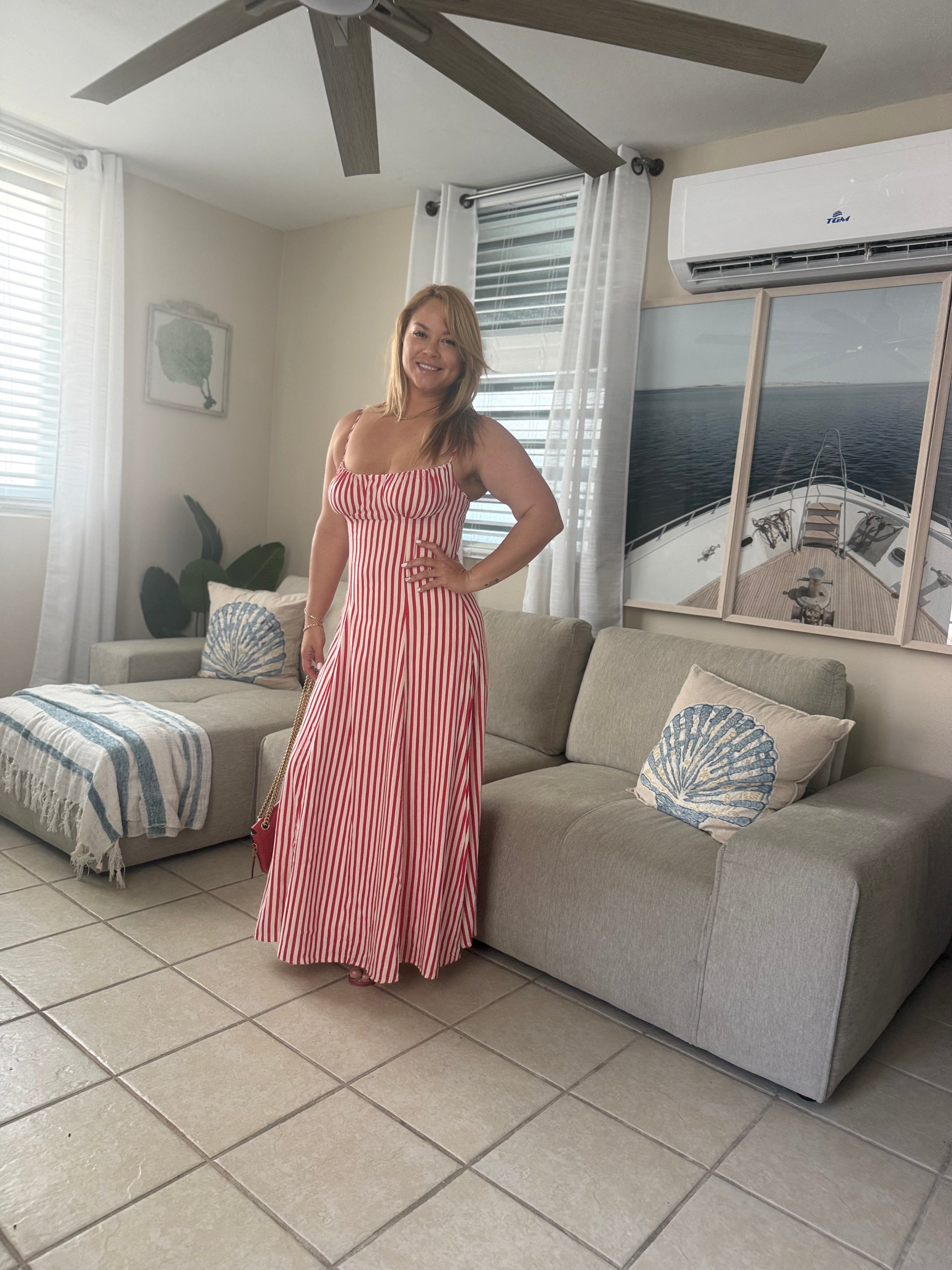 Red Stripe Dress