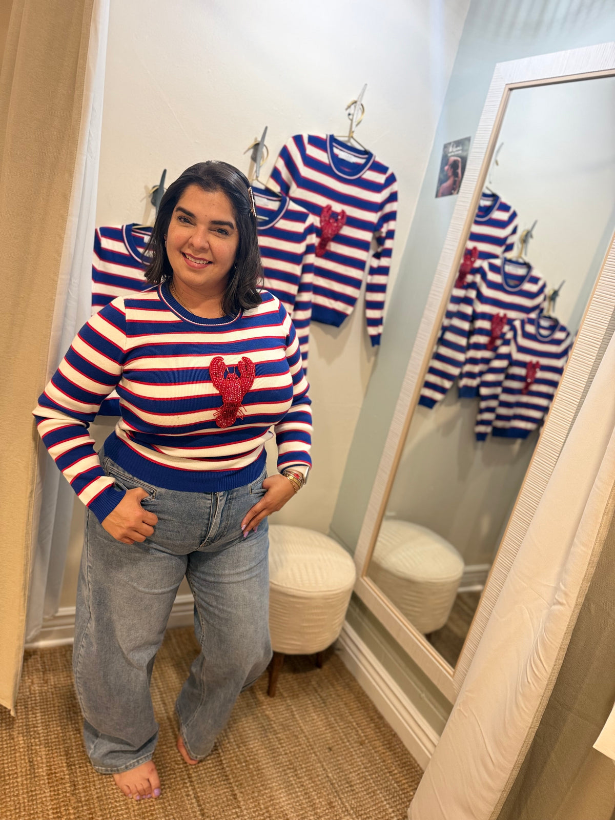 Lobster and Lines Sweater