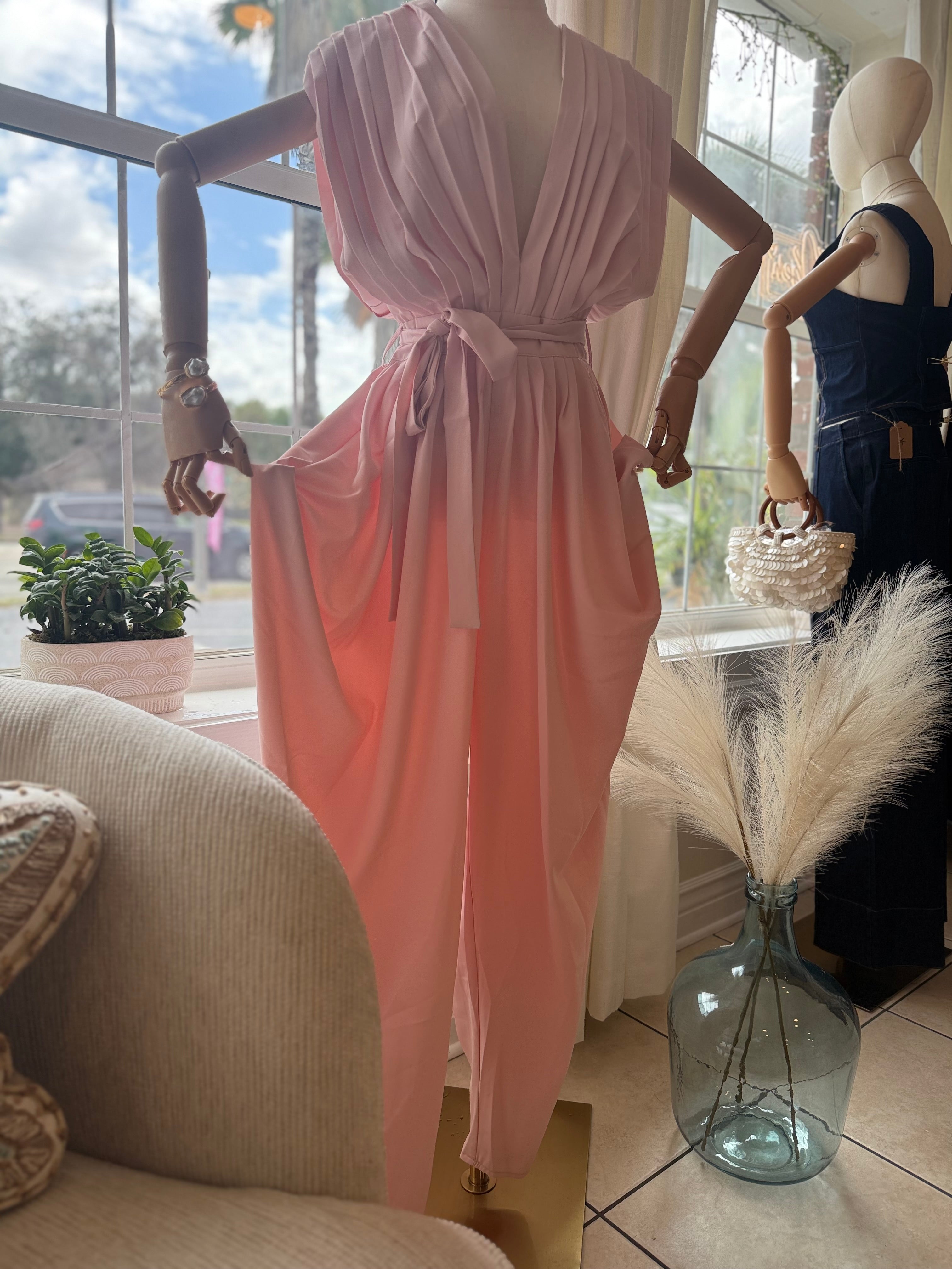 Ballon jumpsuit rose