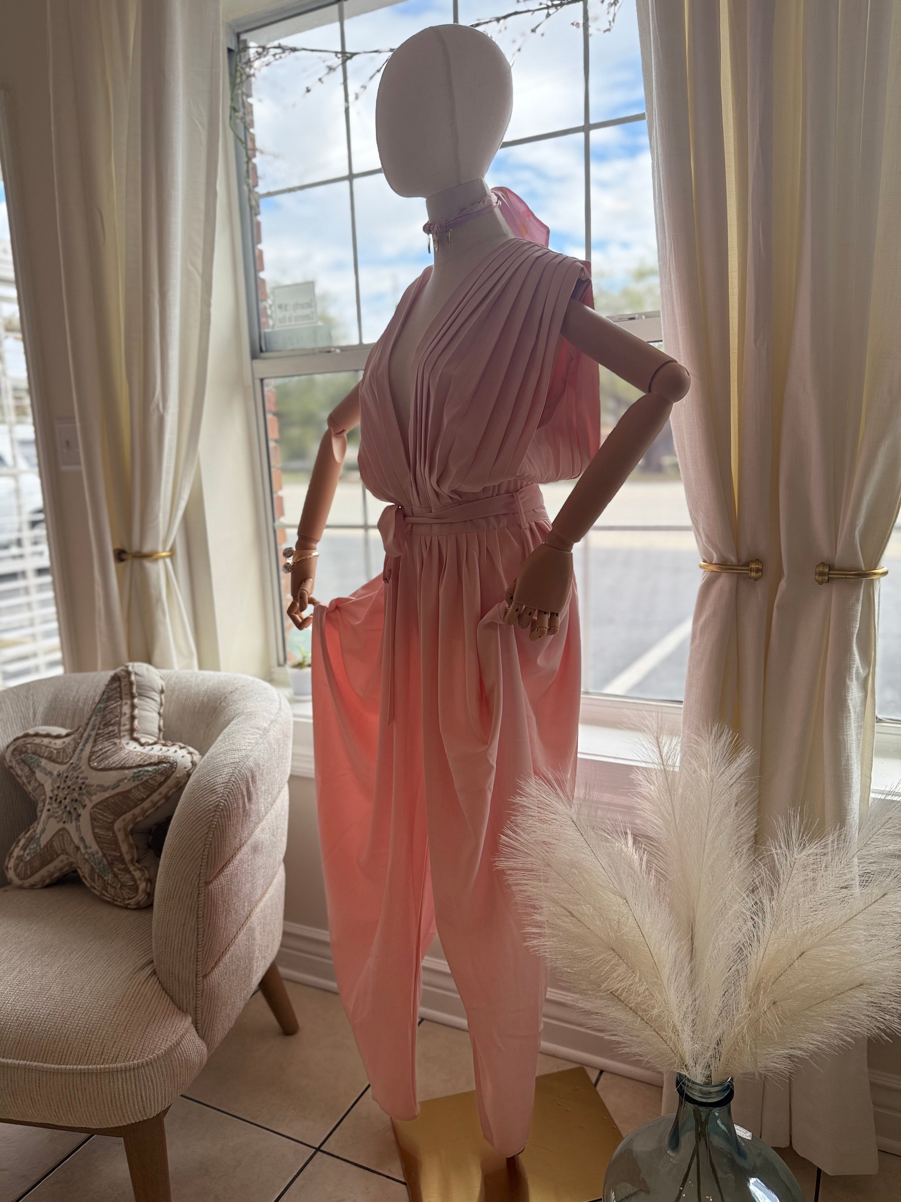 Ballon jumpsuit rose