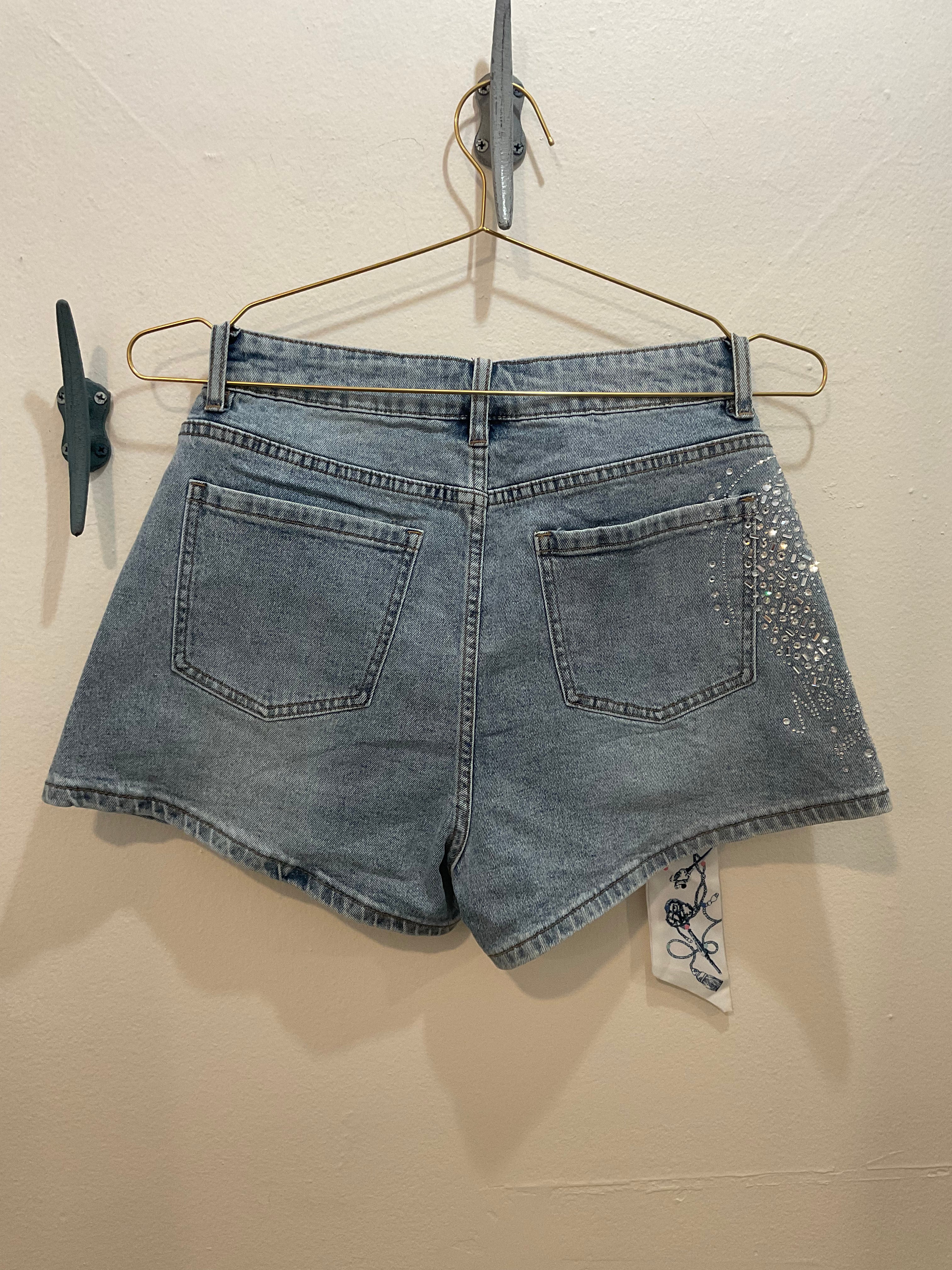 Bella Rhinestone Short Jean