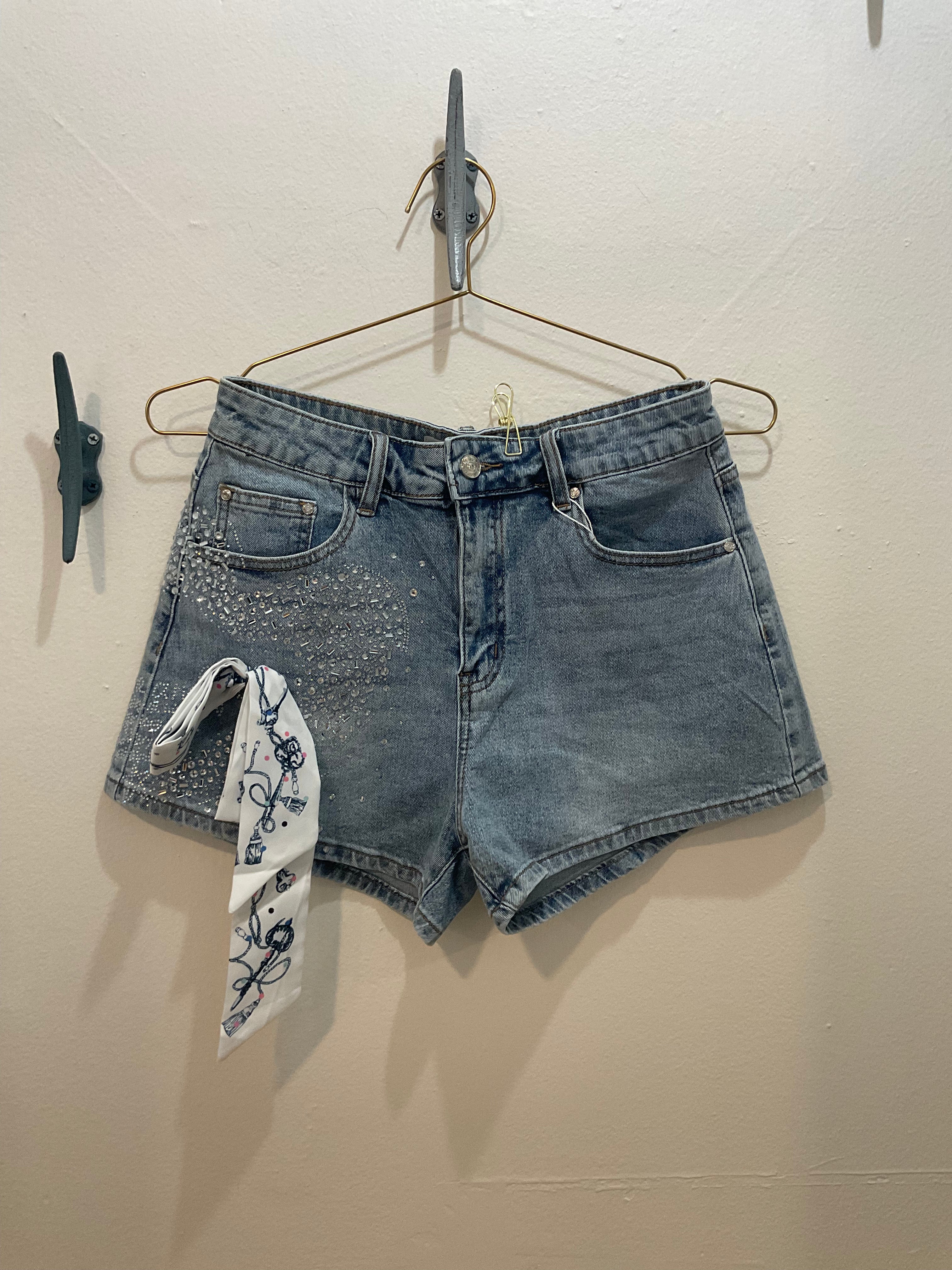 Bella Rhinestone Short Jean